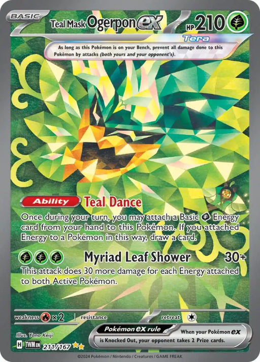 Teal Mask Ogerpon ex (211/167) [Scarlet & Violet: Twilight Masquerade] - Pokemon Single