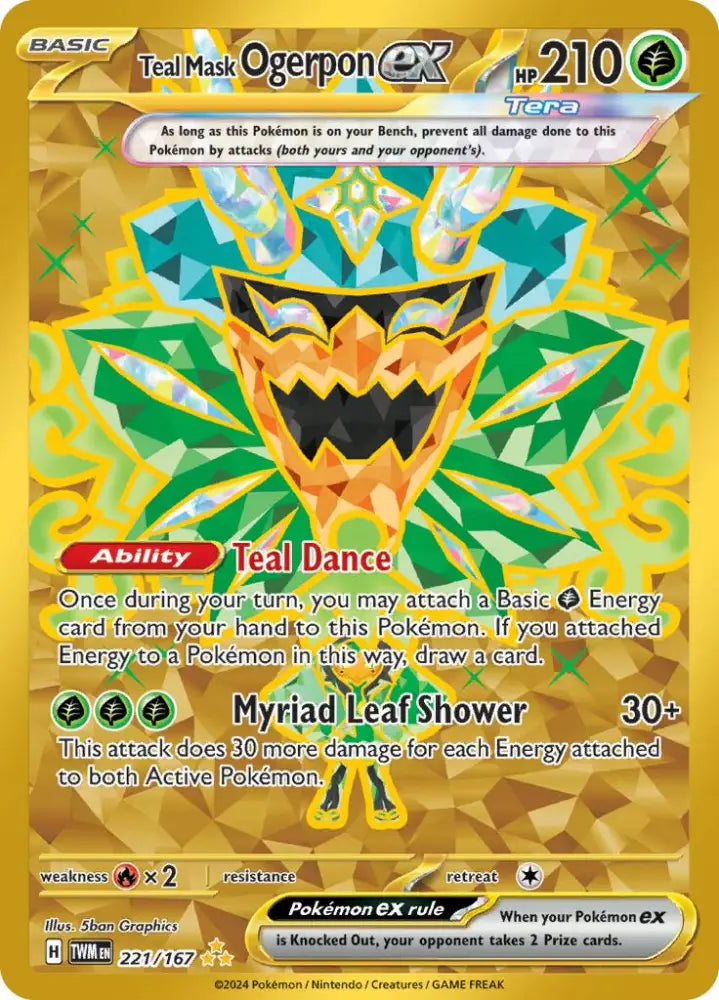 Teal Mask Ogerpon ex (221/167) [Scarlet & Violet: Twilight Masquerade] - Pokemon Single