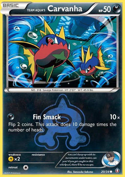 Team Aqua’s Carvanha (20/34) [XY: Double Crisis] - Pokemon Single