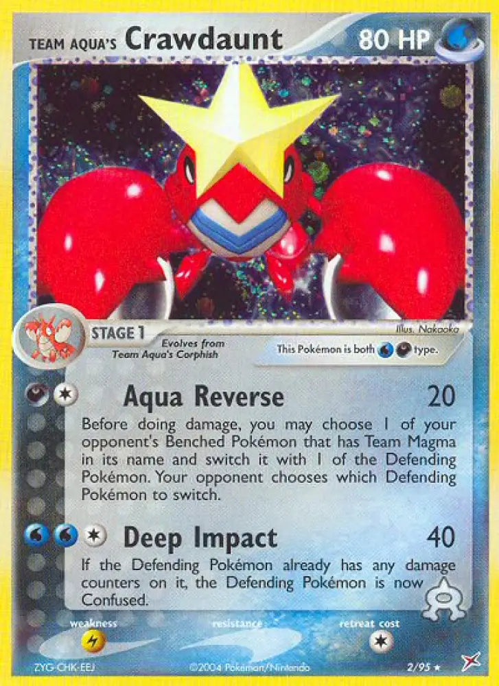 Team Aqua’s Crawdaunt (2/95) [EX: Team Magma vs Team Aqua] - Pokemon Single