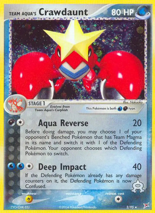 Team Aqua’s Crawdaunt (2/95) [EX: Team Magma vs Team Aqua] - Pokemon Single