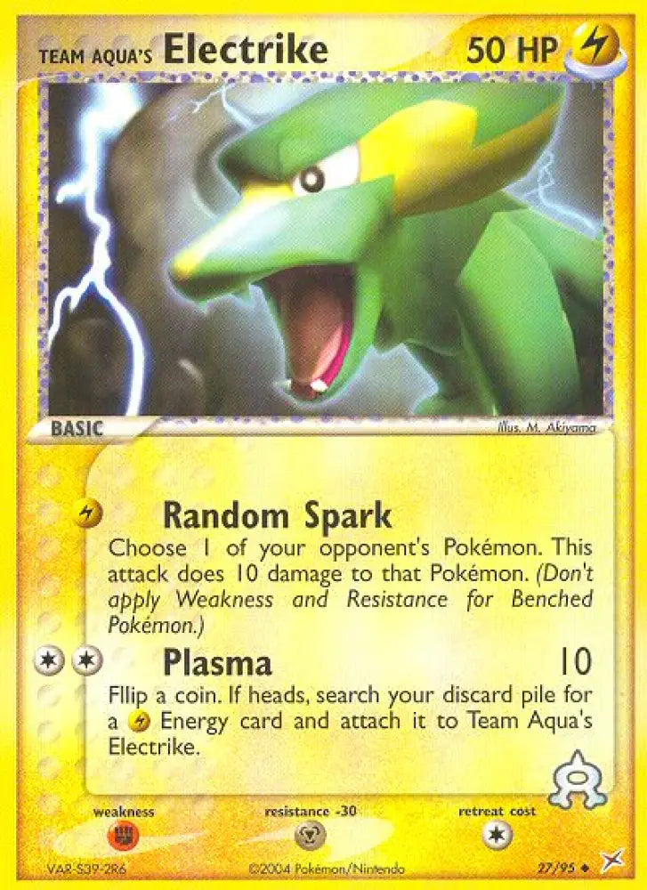 Team Aqua’s Electrike (27/95) [EX: Team Magma vs Team Aqua] - Pokemon Single