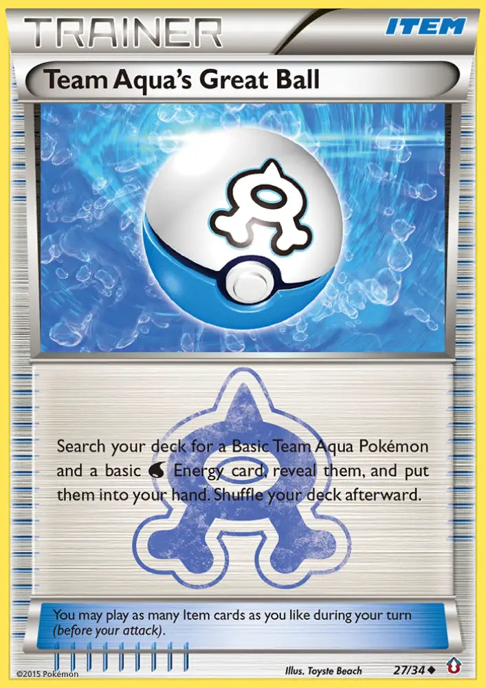 Team Aqua’s Great Ball (27/34) [XY: Double Crisis] - Pokemon Single