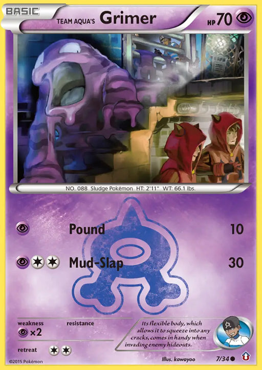 Team Aqua’s Grimer (7/34) [XY: Double Crisis] - Pokemon Single