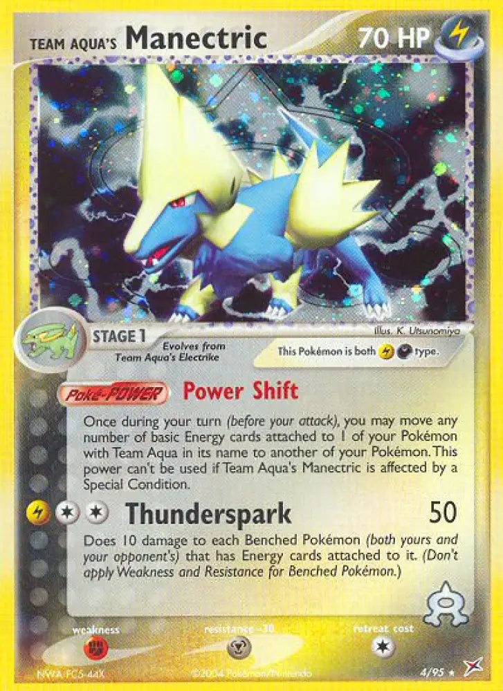 Team Aqua’s Manectric (4/95) [EX: Team Magma vs Team Aqua] - Pokemon Single