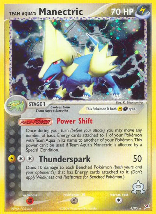 Team Aqua’s Manectric (4/95) [EX: Team Magma vs Team Aqua] - Pokemon Single