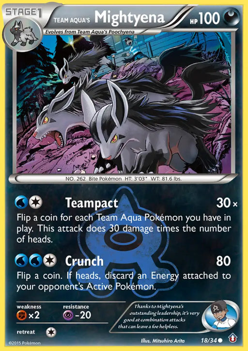Team Aqua’s Mightyena (18/34) [XY: Double Crisis] - Pokemon Single