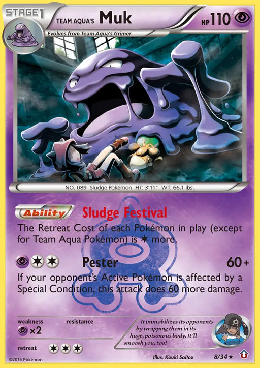 Team Aqua’s Muk (8/34) [XY: Double Crisis] - Pokemon Single
