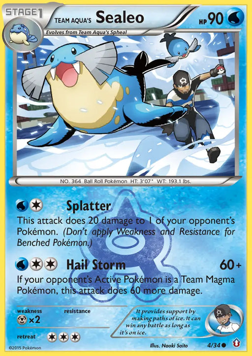 Team Aqua’s Sealeo (4/34) [XY: Double Crisis] - Pokemon Single