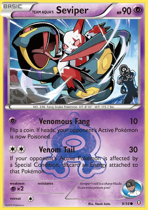 Team Aqua’s Seviper (9/34) [XY: Double Crisis] - Pokemon Single