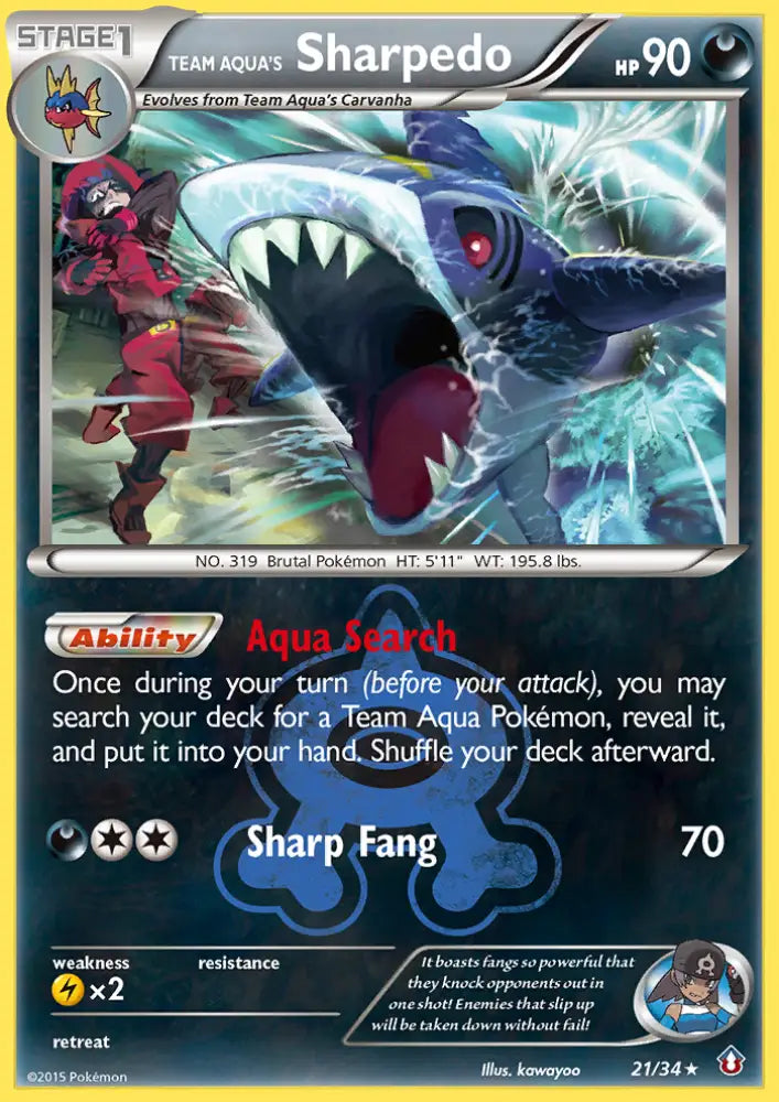 Team Aqua’s Sharpedo (21/34) [XY: Double Crisis] - Pokemon Single