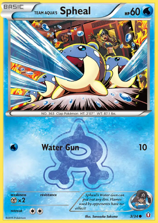 Team Aqua’s Spheal (3/34) [XY: Double Crisis] - Pokemon Single