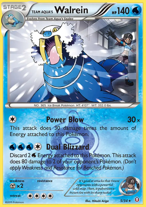 Team Aqua’s Walrein (5/34) [XY: Double Crisis] - Pokemon Single