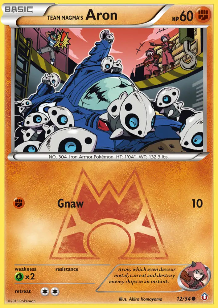 Team Magma’s Aron (12/34) [XY: Double Crisis] - Pokemon Single