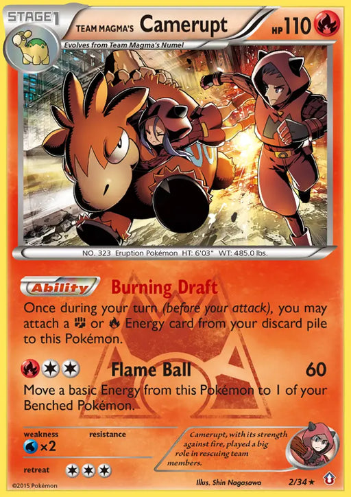 Team Magma’s Camerupt (2/34) [XY: Double Crisis] - Pokemon Single