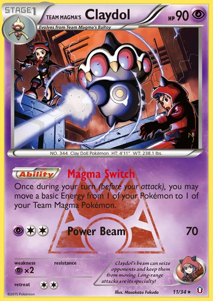 Team Magma’s Claydol (11/34) [XY: Double Crisis] - Pokemon Single