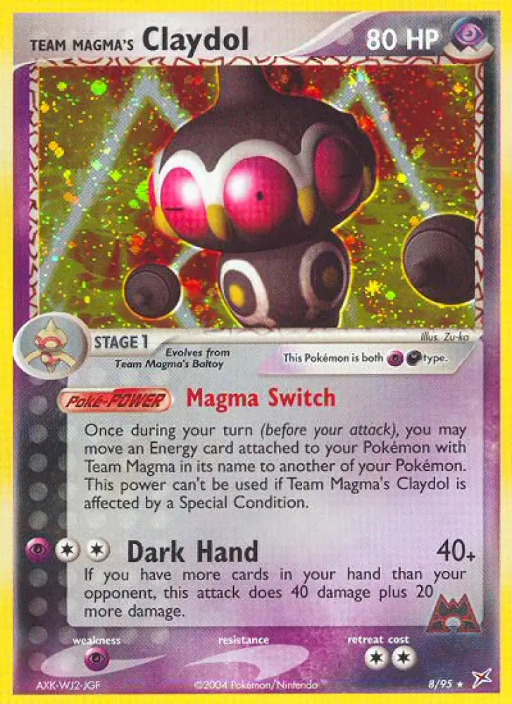 Team Magma’s Claydol (8/95) [EX: Team Magma vs Team Aqua] - Pokemon Single