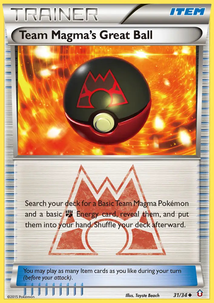 Team Magma’s Great Ball (31/34) [XY: Double Crisis] - Pokemon Single