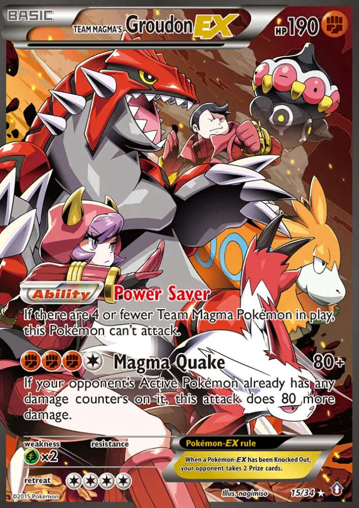 Team Magma’s Groudon ex (15/34) [XY: Double Crisis] - Pokemon Single