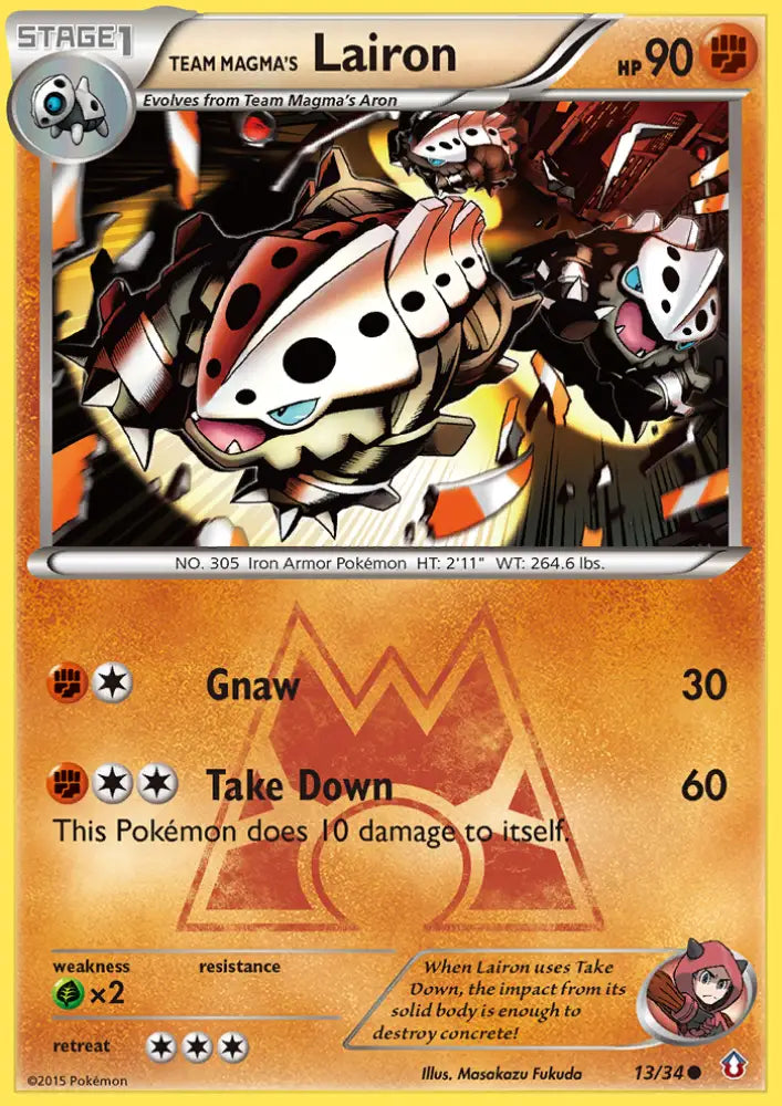 Team Magma’s Lairon (13/34) [XY: Double Crisis] - Pokemon Single