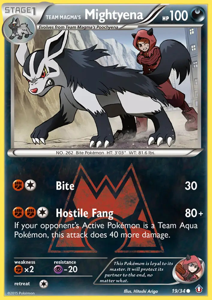 Team Magma’s Mightyena (19/34) [XY: Double Crisis] - Pokemon Single