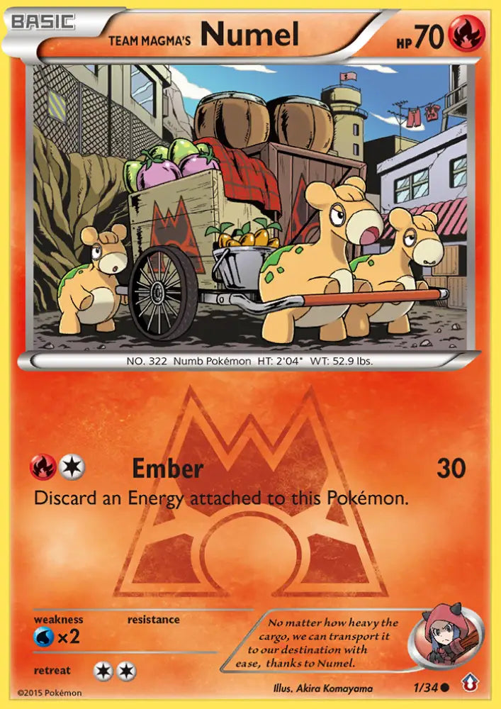 Team Magma’s Numel (1/34) [XY: Double Crisis] - Pokemon Single