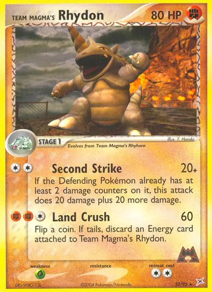 Team Magma’s Rhydon (22/95) [EX: Team Magma vs Team Aqua] - Pokemon Single