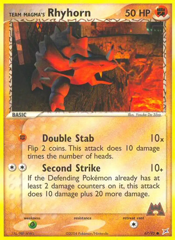 Team Magma’s Rhyhorn (67/95) [EX: Team Magma vs Team Aqua] - Pokemon Single