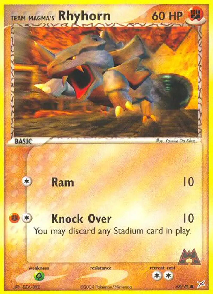 Team Magma’s Rhyhorn (68/95) [EX: Team Magma vs Team Aqua] - Pokemon Single