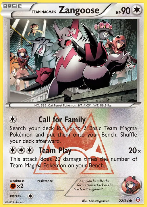 Team Magma’s Zangoose (22/34) [XY: Double Crisis] - Pokemon Single