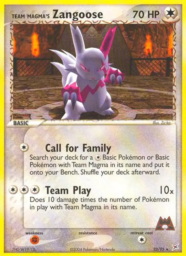 Team Magma’s Zangoose (23/95) [EX: Team Magma vs Team Aqua] - Pokemon Single