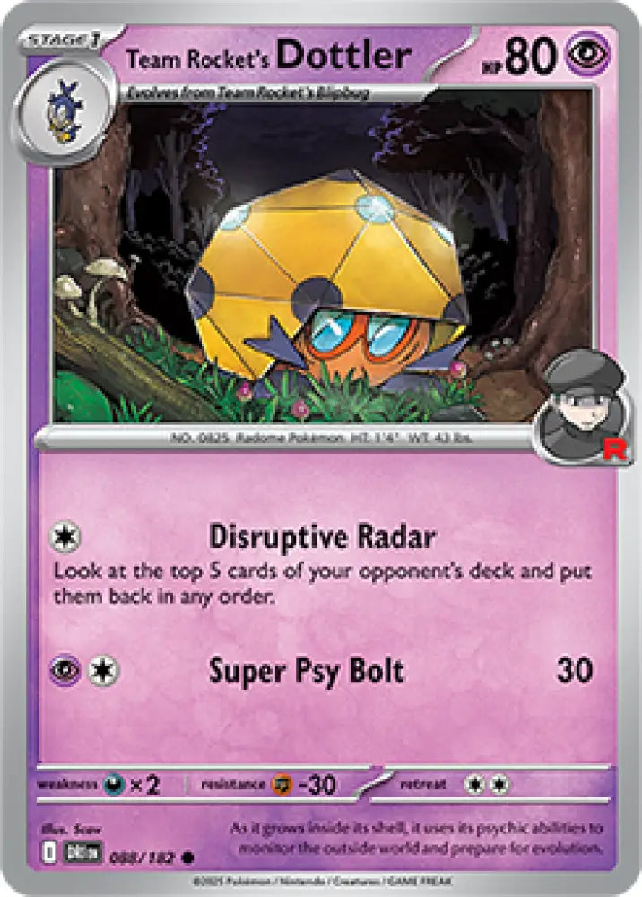 Team Rocket’s Dottler (088/182) [SV10: Destined Rivals] - Pokemon Single