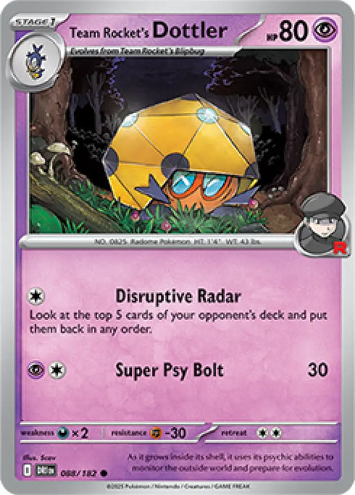 Team Rocket’s Dottler (088/182) [SV10: Destined Rivals] - Pokemon Single