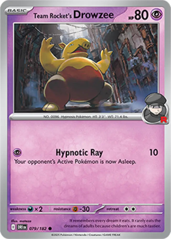 Team Rocket’s Drowzee (079/182) [SV10: Destined Rivals] - Pokemon Single