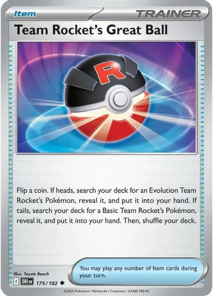 Team Rocket’s Great Ball - 175/182 [SV10: Destined Rivals] - Pokemon Single