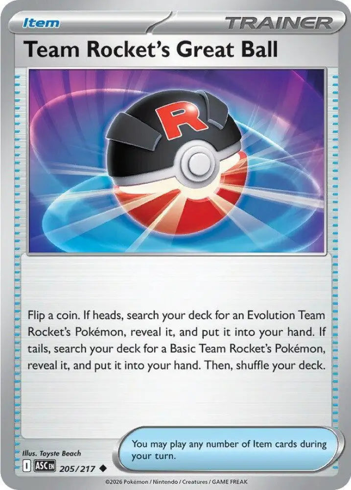 Team Rocket's Great Ball (205/217) [ME: Ascended Heroes]