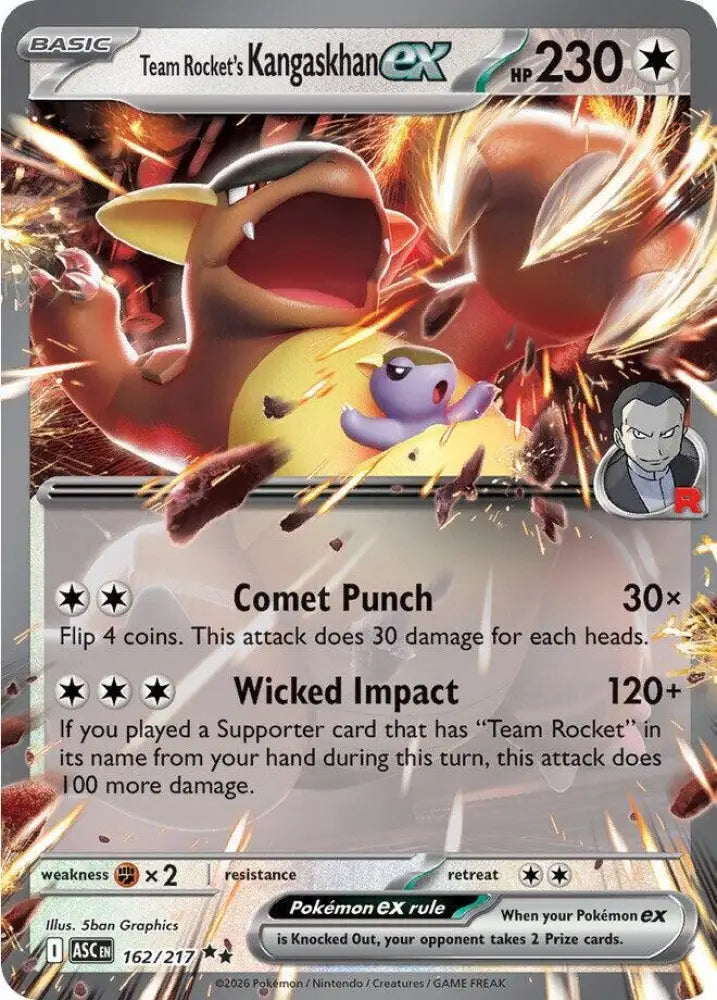 Team Rocket's Kangaskhan ex (162/217) [ME: Ascended Heroes]
