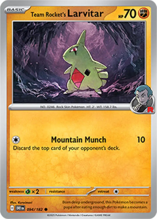 Team Rocket’s Larvitar - 094/182 [SV10: Destined Rivals] - Pokemon Single