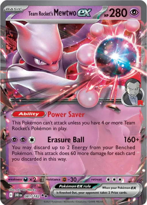 Team Rocket’s Mewtwo ex (081/182) [SV10: Destined Rivals] - Pokemon Single