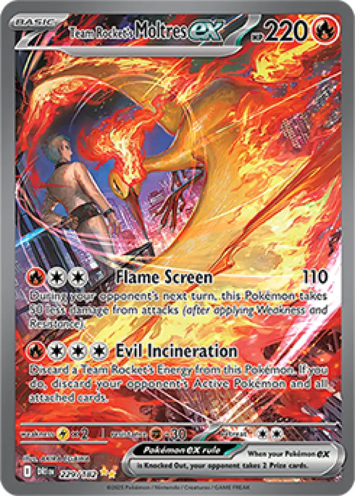 Team Rocket’s Moltres ex (229/182) [SV10: Destined Rivals] - Pokemon Single