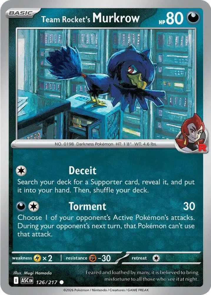 Team Rocket's Murkrow (126/217) [ME: Ascended Heroes]