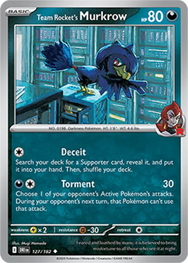 Team Rocket’s Murkrow - 127/182 [SV10: Destined Rivals] - Pokemon Single