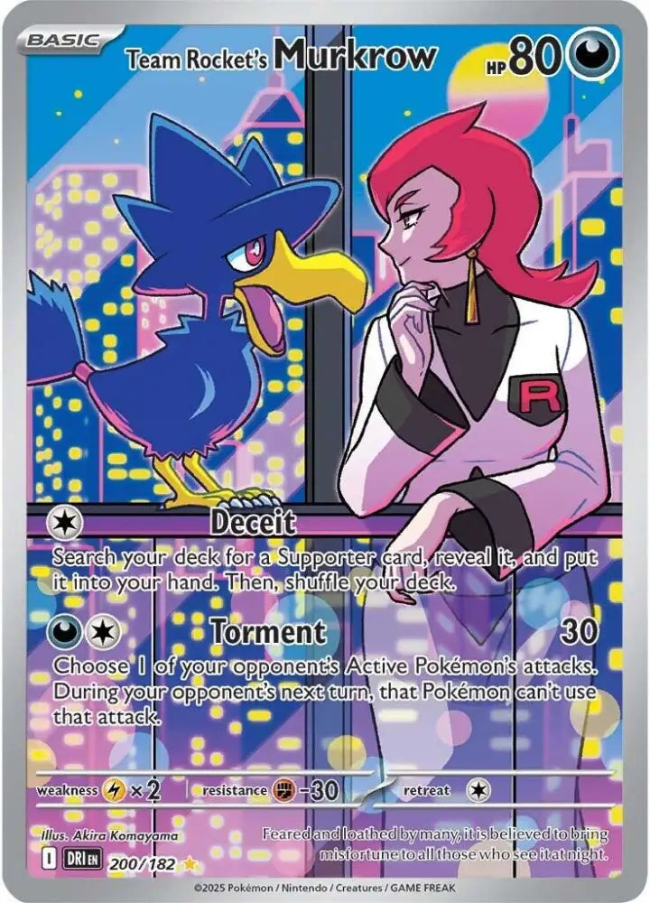 Team Rocket’s Murkrow (200/182) [SV10: Destined Rivals] - Pokemon Single