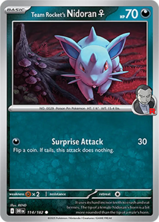 Team Rocket’s Nidoran F - 114/182 [SV10: Destined Rivals] - Pokemon Single