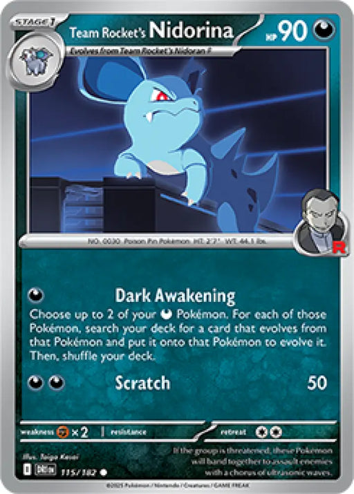 Team Rocket’s Nidorina - 115/182 [SV10: Destined Rivals] - Pokemon Single
