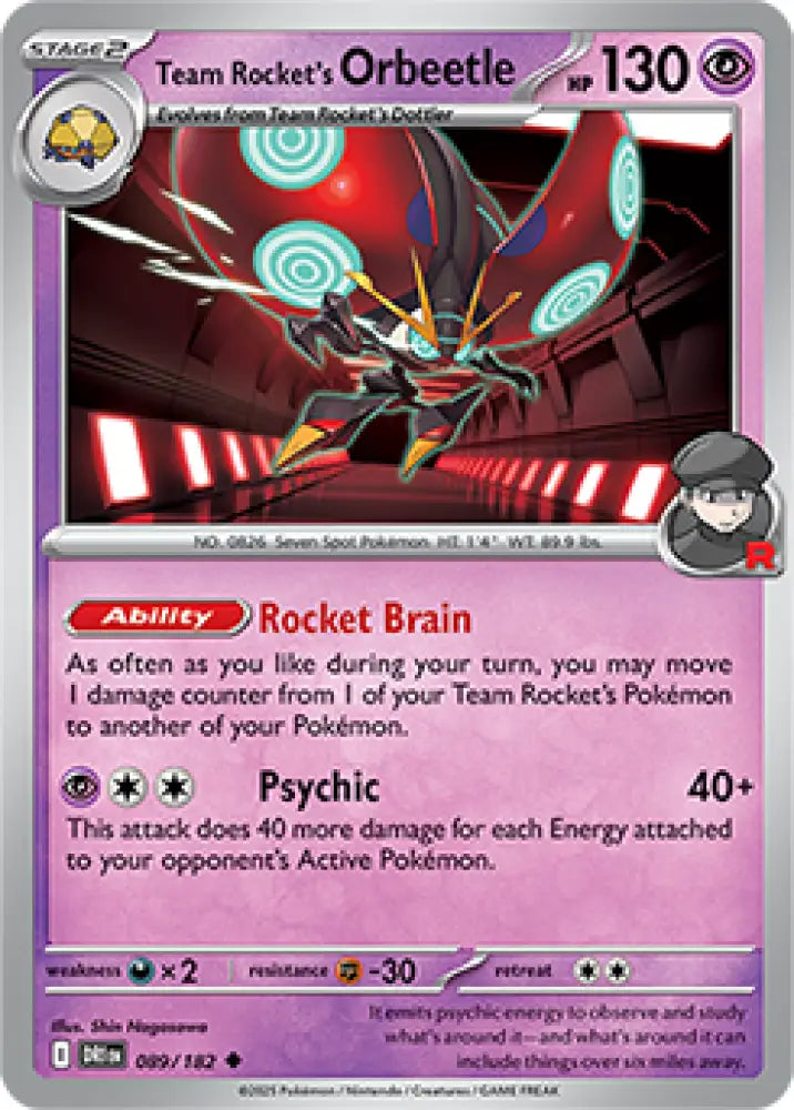 Team Rocket’s Orbeetle (089/182) [SV10: Destined Rivals] - Pokemon Single