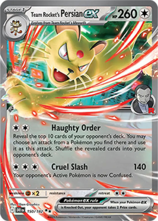 Team Rocket’s Persian ex - 150/182 [SV10: Destined Rivals] - Pokemon Single