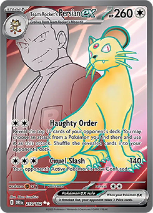 Team Rocket’s Persian ex (219/182) [SV10: Destined Rivals] - Pokemon Single