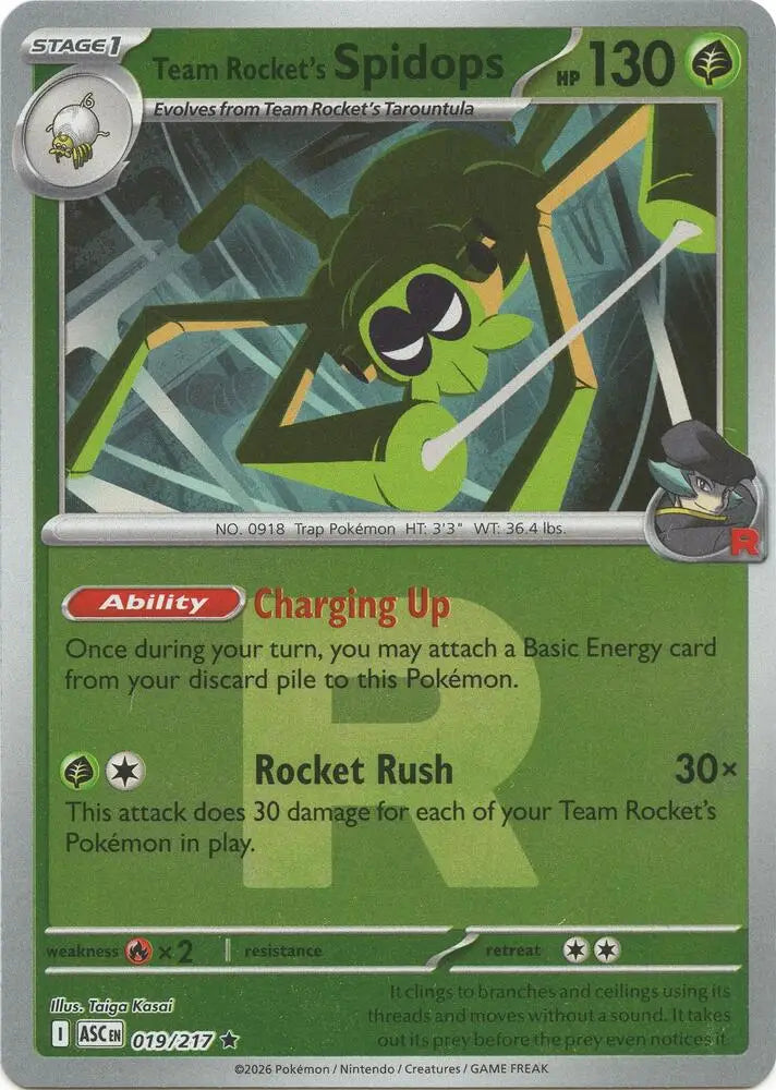 Team Rocket's Spidops (Team Rocket) (019/217) [ME: Ascended Heroes]
