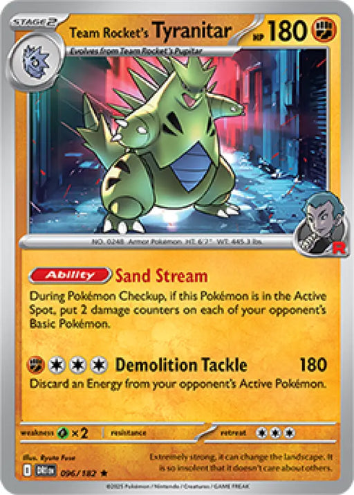 Team Rocket’s Tyranitar - 096/182 [SV10: Destined Rivals] - Pokemon Single